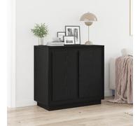 RMIHSJG Credenza nera rovere 80 x 34 x 75 cm, materiale in legno con ripiani integrati e due ante a cerniera per sala da pranzo e soggiorno, moderna finitura in rovere nero,