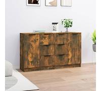 RMIHSJG Credenze da 2 pezzi, 60 x 30 x 70 cm, materiale in legno con fascino minimalista e ampio spazio di archiviazione, multifunzionale, come armadio per console o mensola, robusto