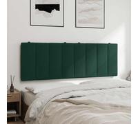 RMIHSJG Cuscino per testiera Hanko verde scuro 120 cm velluto con imbottitura in schiuma per supporto schiena, montaggio con cerniera e cinghie, rivestimento vellutato per comfort ed elegante