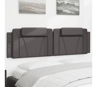 RMIHSJG Cuscino per testiera Viana grigio 180 cm ecopelle con cerniera per un facile montaggio e sostegno alla schiena, imbottitura antimacchia per il comfort del letto e la camera da letto