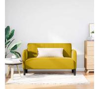 RMIHSJG Divano doppio posto giallo 109 cm velluto morbido velluto divano con combinazione di piume in schiuma per comfort e stabilità, struttura robusta in compensato, design elegante
