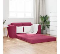 RMIHSJG Divano letto 2 in 1 bordeaux 148 x 71 x 83 cm velluto multifunzione Loveseat dal design elegante e morbido tessuto per piccoli spazi