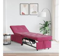 RMIHSJG Divano letto 3 in 1 in velluto rosso bordeaux - Divano letto estraibile con schienali regolabili per salotti compatti, camere degli ospiti e uso multiuso