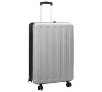 RMIHSJG Elegante borsa da viaggio in plastica ABS con lucchetto, colore nero, 34 x 23 x 55,5 cm, rettangolare, molto spazio, costruzione robusta, design moderno, versatile, argento, 50 x 30 x 76 cm