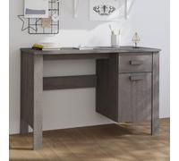 RMIHSJG HAMAR - Scrivania in legno di pino massiccio, 113 x 50 x 75 cm, con cassetto e porta, per ufficio e casa