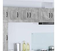 RMIHSJG Kalmar - Armadietto da cucina in cemento grigio, 30 x 31 x 40 cm, in materiale legno, moderno con spazio di archiviazione, 4 componenti per l'organizzazione della cucina