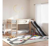 RMIHSJG Letto a castello con scivolo e scala, 80 x 200 cm, in legno massello di pino, robusto letto a soppalco con ringhiere di sicurezza su tutti i quattro lati, pratico utilizzo dello spazio e