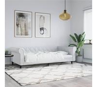 RMIHSJG Letto giornaliero bianco 90 x 200 cm ecopelle divano letto 2 in 1 letto e divano con struttura in legno massiccio e imbottitura in schiuma per ospiti - Design moderno
