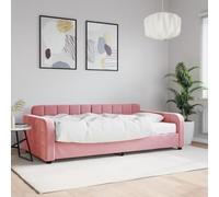 RMIHSJG Letto giornaliero con materasso rosa 100 x 200 cm in velluto, divano letto 2 in 1 come divano e letto, comodo materasso in schiuma per un sonno ottimale, lettino versatile