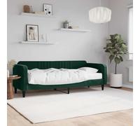 RMIHSJG Letto giornaliero con materasso verde scuro, 80 x 200 cm, in velluto, divano letto 2 in 1 come divano e letto, comodo materasso in schiuma per un comfort ottimale, morbido rivestimento in