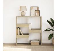 RMIHSJG Libreria/divisorio in rovere Sonoma, 100 x 33 x 115 cm, scaffale per raccoglitori e librerie, piccolo armadio per studio, soggiorno, ufficio, camera da letto