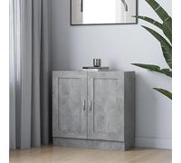 RMIHSJG Libreria grigio cemento, 82,5 x 30,5 x 80 cm, in legno per cucina, organizer per libri, DVD, piccolo armadio per studio, camera da letto, ufficio, soggiorno