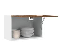 RMIHSJG Lione pensile effetto legno antico 60 x 31 x 40 cm, materiale in legno con pratica porta e molto spazio per utensili da cucina, facile da pulire e durevole per il montaggio a parete.