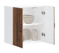 RMIHSJG Lucca pensile da cucina effetto legno vecchio materiale in legno con ante in vetro per riporre lo spazio a parete. Questo armadio da parete ottimizza lo spazio disponibile nella tua cucina e