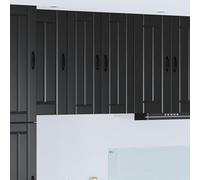 RMIHSJG Mobile da cucina moderno in legno con ante scorrevoli e scomparti multipli, 2 pezzi nero 30x31x80 cm per una conservazione pratica e un design elegante della stanza