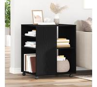 RMIHSJG Mobile in legno di quercia, 60 x 53 x 72,5 cm, con tre ripiani e sei scomparti per riporre oggetti