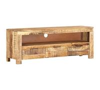 RMIHSJG Mobile per TV, con cassetti, 110 x 30 x 40 cm, in legno di mango grezzo