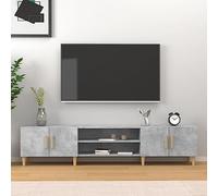 RMIHSJG Mobile per TV, grigio cemento, credenza sospesa, consolle con cassetti, tavolino da caffè, 180 x 31,5 x 40 cm, in legno