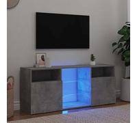 RMIHSJG Mobile TV con luci a LED, grigio cemento, 120 x 30 x 50 cm