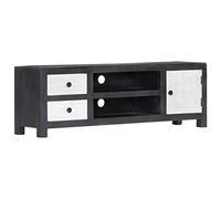 RMIHSJG Mobile TV intagliato a mano grigio bianco legno massello mango comò tv cabinet consolle con cassetti TV armadio