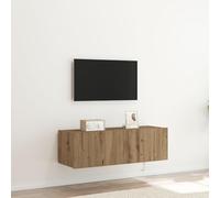 RMIHSJG Mobile Vetrina Moderno in Rovere Massello con Luci LED Integrate Telecomando Struttura Robusta 100x35x31 cm Colore Marrone Finitura Opaca per Soggiorno Sala Cinema