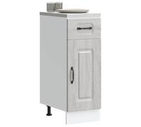 RMIHSJG Mobiletto da cucina Kalmar grigio Sonoma in legno con piedini regolabili e pratica porta per uno spazio ottimale. Questo mobile da cucina in grigio è robusto