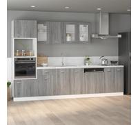 RMIHSJG Mobiletto da cucina Lione grigio Sonoma 80 x 46 x 81,5 cm, materiale in legno con ampio scomparto e due pratiche ante per uno spazio di archiviazione ottimale, resistente all'umidità