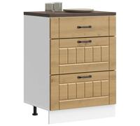 RMIHSJG Mobiletto da cucina Lucca Artisan in legno di quercia con piedini regolabili e ampio spazio per ciotole, piatti, pentole, utensili da cucina, mobili, armadi a muro