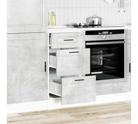 RMIHSJG Mobiletto da cucina Porto grigio cemento, materiale in legno con piedini regolabili e ampio spazio per un'organizzazione ottimale dello spazio e una facile pulizia