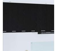 RMIHSJG Moderno pensile 2 pezzi rovere nero e bianco 30 x 31 x 80 cm portaoggetti da cucina in legno dal design minimalista e molto spazio per un organizzato