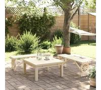 RMIHSJG Panche da giardino, 2 pezzi, in legno massello di abete, robusta, per esterni, con braccioli in design a rotella, per terrazza e giardino, in legno di abete resistente alle intemperie, per