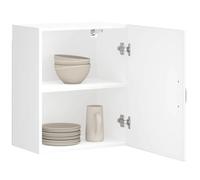 RMIHSJG Pensile da cucina Lucca bianco in legno con ante in vetro per montaggio a parete e ottimizzazione dello spazio