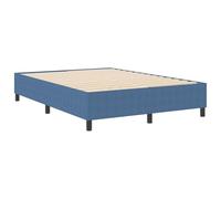 RMIHSJG Piattaforma letto blu 140 x 200 cm tessuto letto moderno con rete a doghe fisse e rivestimento traspirante per una base stabile del sonno