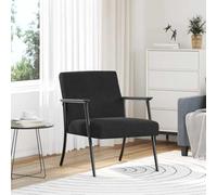 RMIHSJG Poltrona nera 59 x 75 x 78 cm velluto moderna poltrona con rivestimento in velluto e imbottitura ergonomica in schiuma per un comfort ottimale e un design elegante del soggiorno