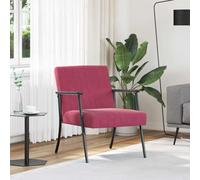 RMIHSJG Poltrona rosso vino 59 x 75 x 78 cm velluto poltrona singola moderna con comfort ergonomico e struttura resistente in compensato e acciaio per una stabilità duratura