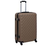 RMIHSJG Robusto trolley rigido ABS rosa con 4 ruote a 360 gradi e serrature di sicurezza per bagagli e viaggi di lavoro, marrone, 48 x 28 x 71 cm