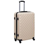 RMIHSJG Robusto trolley rigido ABS rosa con 4 ruote a 360 gradi e serrature di sicurezza per bagagli e viaggi di lavoro, gold, 48 x 28 x 71 cm