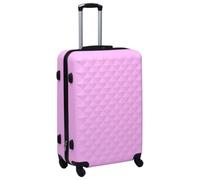 RMIHSJG Robusto trolley rigido ABS rosa con 4 ruote a 360 gradi e serrature di sicurezza per bagagli e viaggi di lavoro, Colore: rosa., 48 x 28 x 71 cm