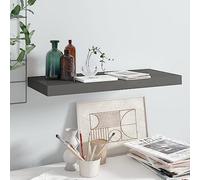 RMIHSJG Scaffale a Parete Grigio Lucido 60x23,5x3,8 cm in MDF con Montaggio Invisibile per Oggetti da Collezione e Libri Mensola Espositiva Moderna per Arredamento Casa Supporto