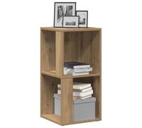 RMIHSJG Scaffale angolare in rovere Artisan, 33 x 33 x 67 cm, in legno con ampio spazio per libri e dispositivi multimediali, design salvaspazio per soggiorno e ufficio, materiale robusto