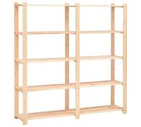 RMIHSJG Scaffale in legno massello con 5 ripiani, 170 x 38 x 170 cm, in pino per stoccaggio e organizzazione, stabile unità di stoccaggio con portata di 500 kg, per uso domestico e commerciale