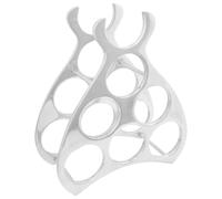 RMIHSJG Scaffale per vino argento, 32 x 14 x 37,5 cm, in alluminio, moderno, triangolare, lucido, salvaspazio, cucina, bar