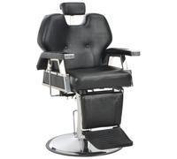 RMIHSJG Sedia da parrucchiere nera 72 × 68 × 98 cm ecopelle con rotazione a 360° e schienale regolabile per saloni di bellezza e spa - Sedia per trattamento professionale con struttura in metallo