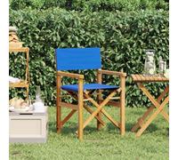 RMIHSJG Sedia pieghevole da regista, in legno massello teak, blu, pieghevole, con braccioli e schienale, per terrazze, balcone, campeggio, resistente alle intemperie, pieghevole, robusta