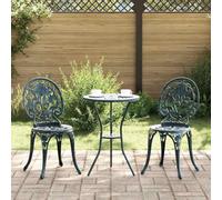 RMIHSJG Set di 3 pezzi da giardino, in alluminio, colore verde, per terrazze, con design resistente alle intemperie e comoda area salotto