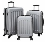 RMIHSJG Set di 3 valigie in plastica ABS con serratura nera 50 x 31 x 78 cm, 43 27 68 cm, 37 23 58 valigetta da viaggio con ruote a 360° per una mobilità senza sforzo, robusto bagaglio con grande