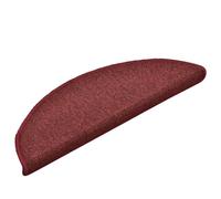 RMIHSJG Set di 30 tappetini per gradini, 56 x 17 x 3 cm, colore bordeaux, semicircolare, antiscivolo, in materiale PP trapuntato, isolamento acustico e termoisolante per interni