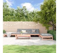 RMIHSJG Set di 5 lounge da giardino in legno massello Douglasie con cuscino per terrazza e giardino, robusto telaio in legno e comoda imbottitura, mobili per esterni durevoli e flessibili