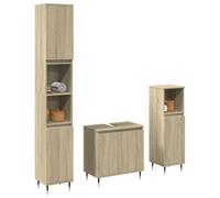 RMIHSJG Set di mobili da bagno in legno di rovere Sonoma con piedini in ferro e pratica porta - Elegante set di mobili da bagno per ampio spazio, durevole, resistente all'umidità