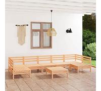 RMIHSJG Set di mobili da giardino in legno massello di pino, per esterni con design a pallet, per terrazza e giardino, resistente alle intemperie, struttura modulare